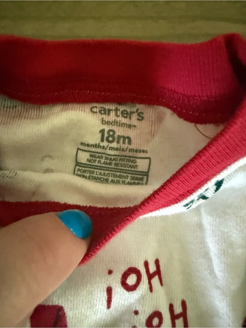 Infant Carter’s Christmas Pajama Bundle 18m